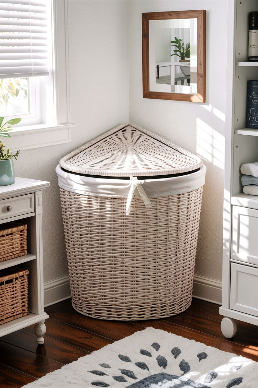 Corner Laundry Basket - 30 bedroom laundry baskets
