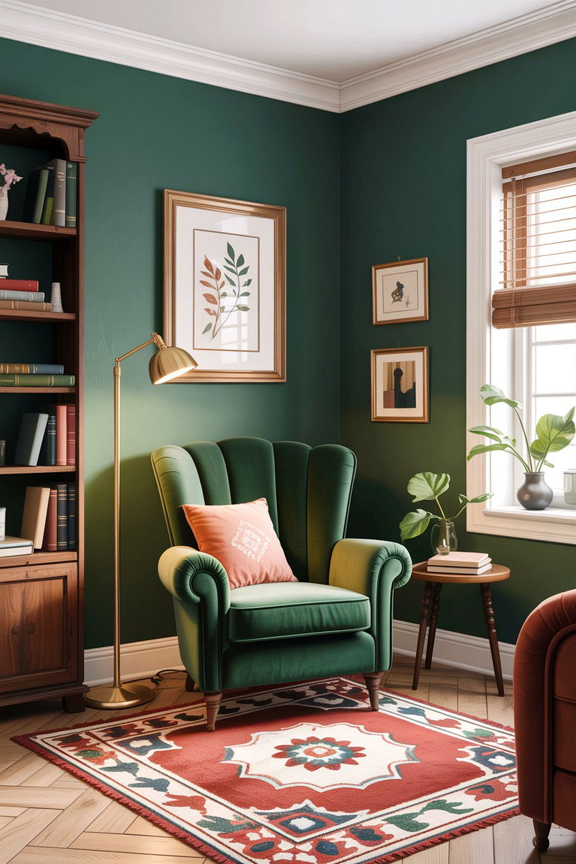 Corner Reading Chair - 30 bedroom book displays