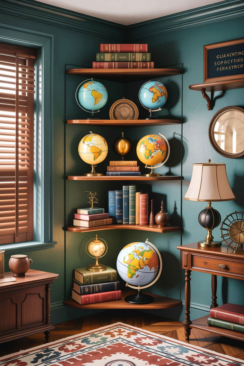 Corner Shelving Unit - 30 bedroom collection display ideas