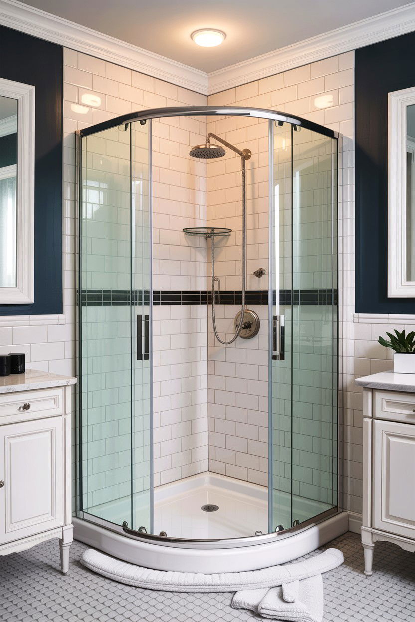Corner Shower Stall - 30 contractor bathroom ideas
