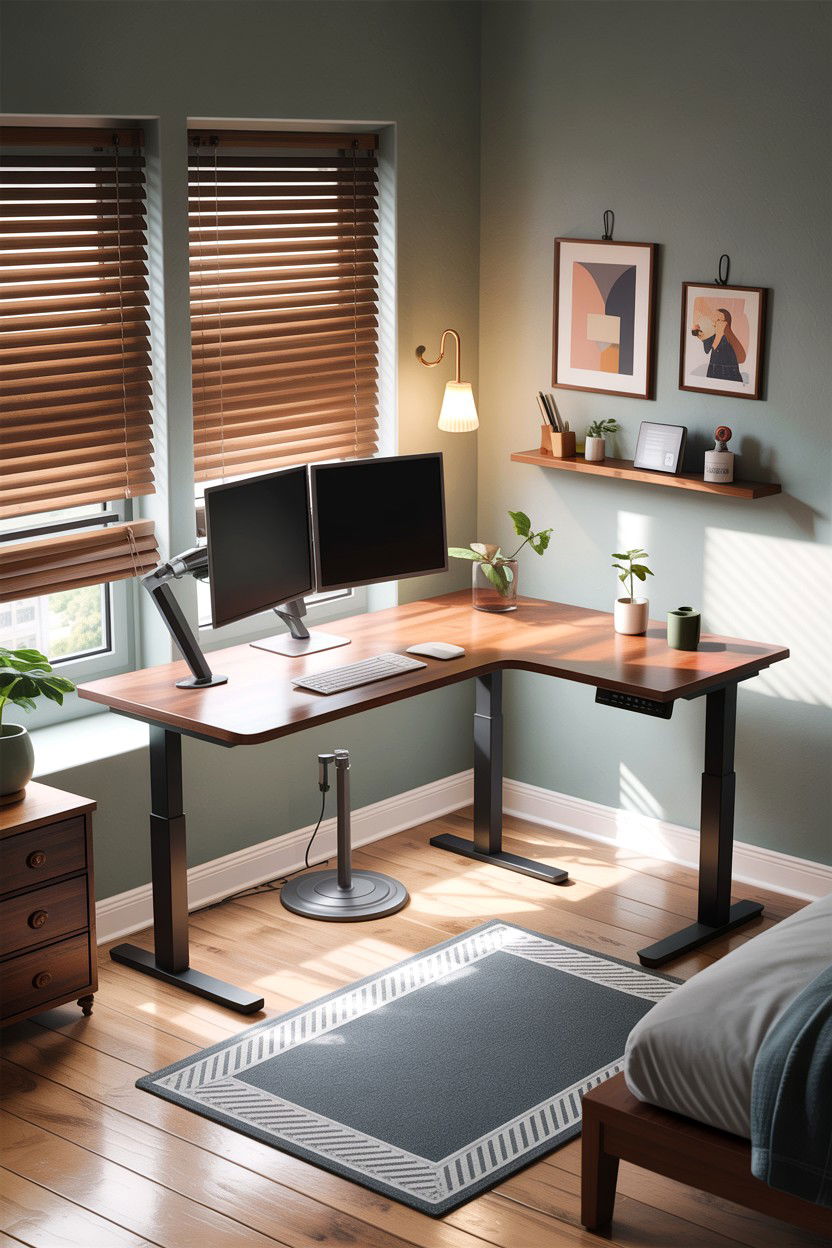Corner Standing Desk - 30 bedroom corner desk ideas