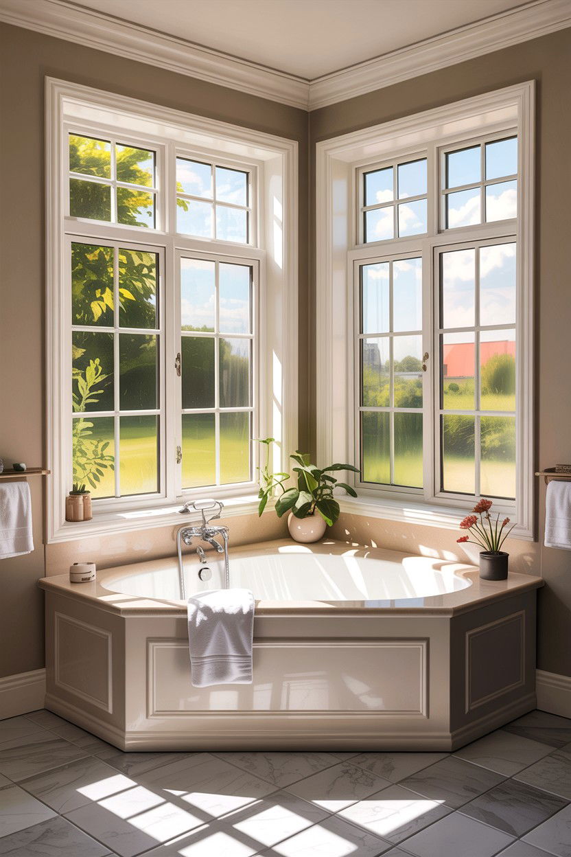 Corner Tub With Window - 30 corner tub ideas