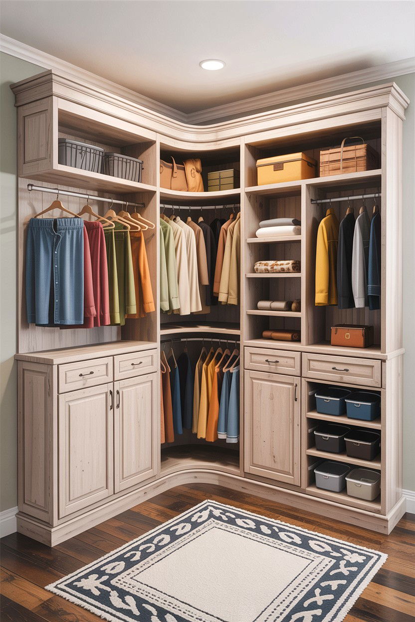 Corner Walk In Closet - 30 bedroom walk-in closet ideas