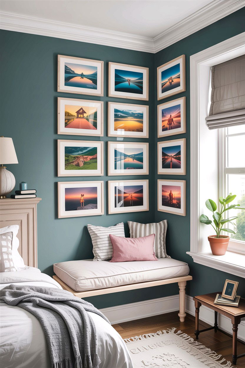 Corner Wall Frames - 30 bedroom picture frames