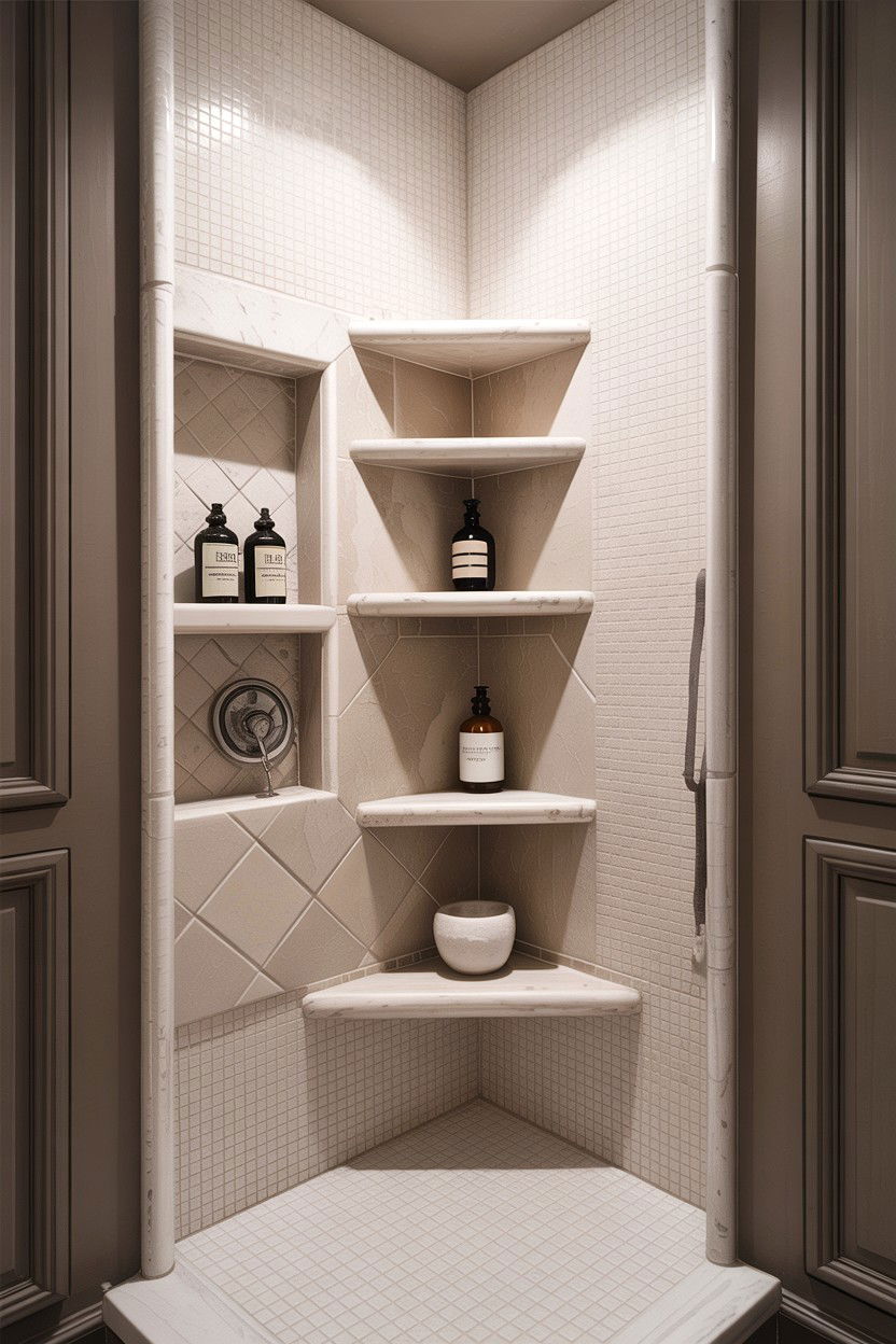 Corner bathroom niche - 30 bathroom alcove ideas