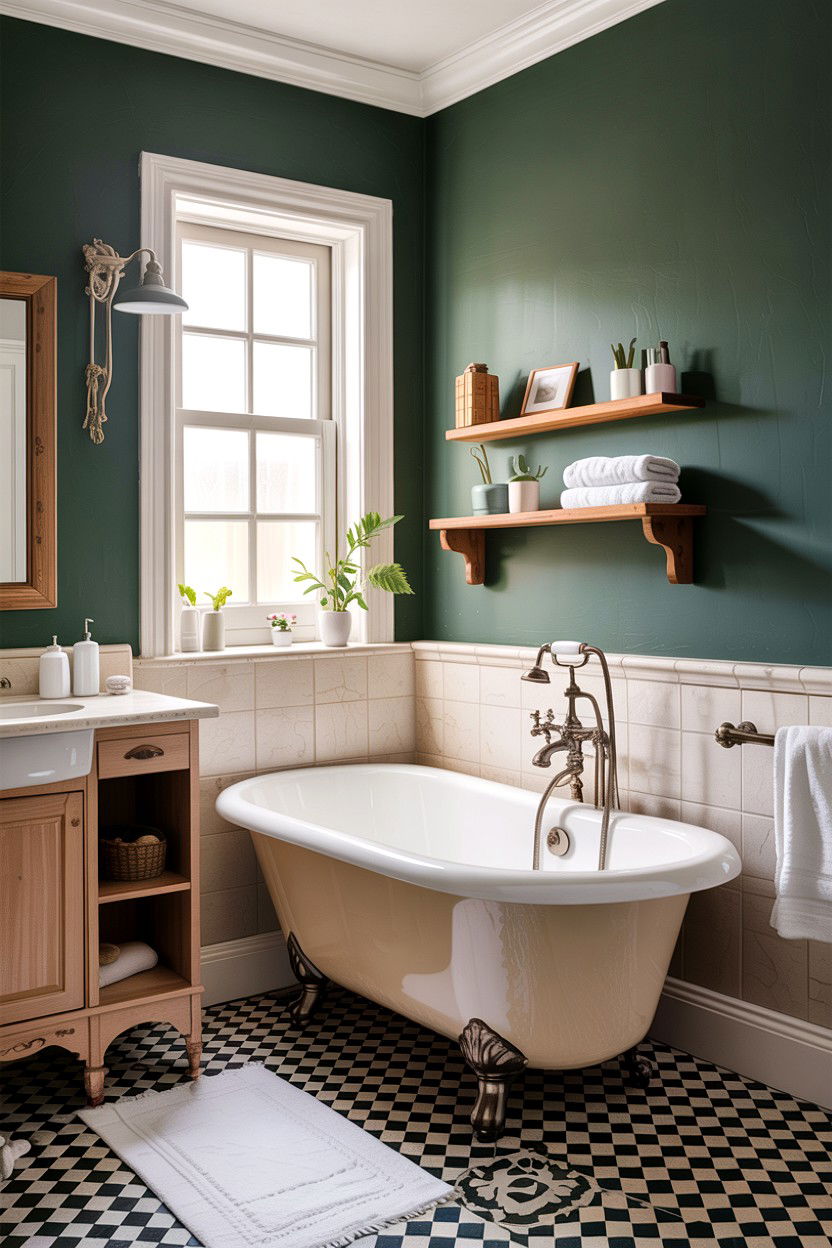 Corner clawfoot tub - 30 clawfoot tub ideas