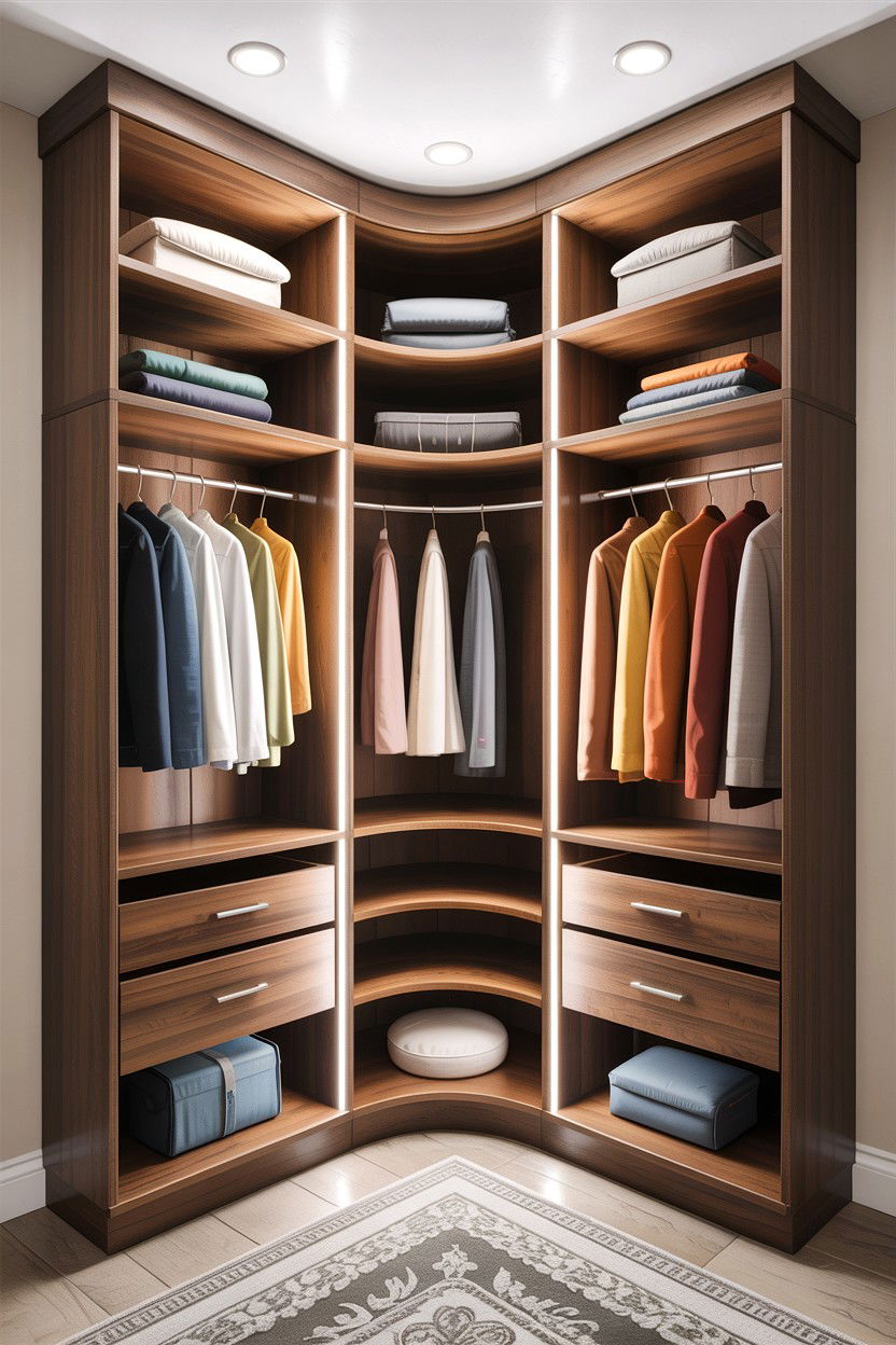 Corner closet unit - 30 bedroom closet systems