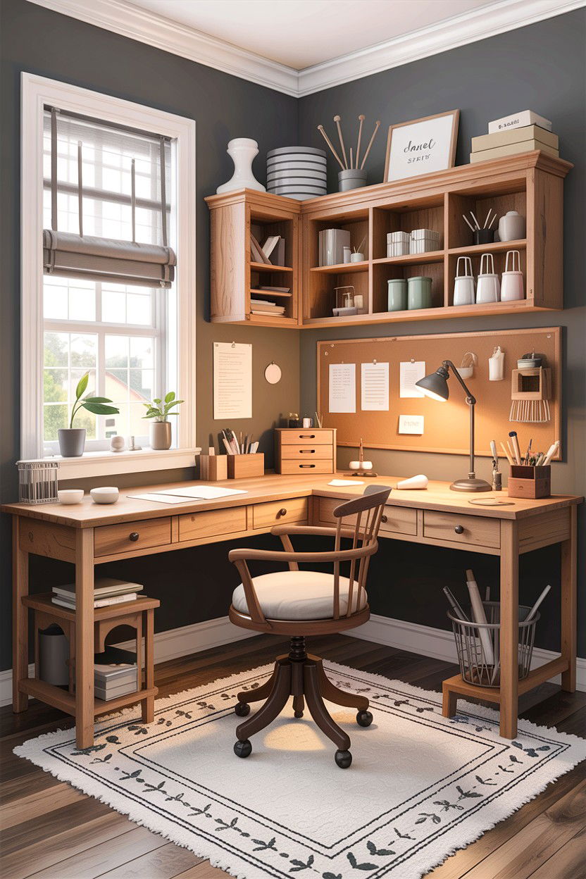 Corner craft station - 30 bedroom craft corner ideas