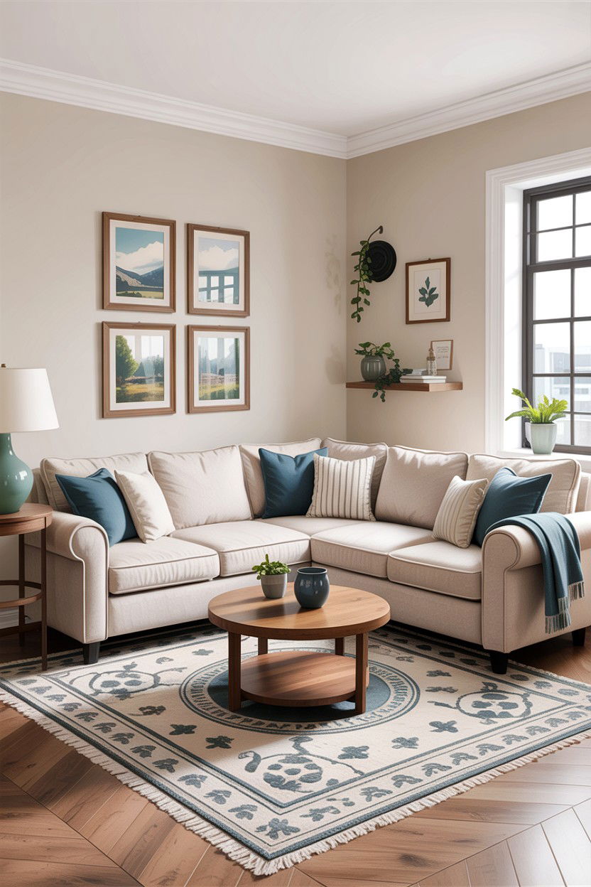 Corner sectional sofa - 30 condo living room ideas