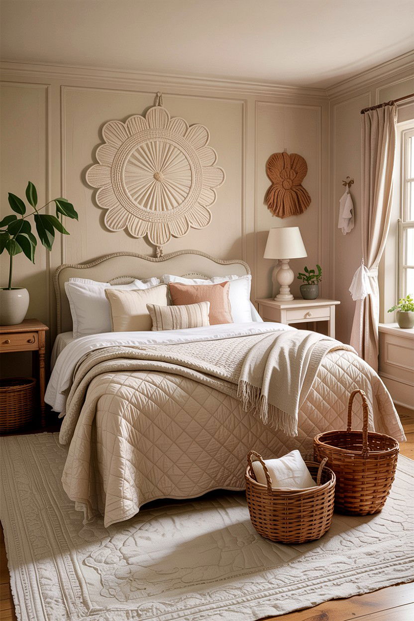 Cottagecore Beige Bedroom - 30 all beige bedroom ideas