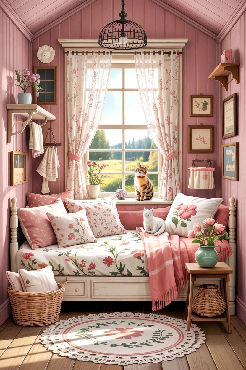 Cottagecore Cat Bedroom - 30 cat bedroom ideas