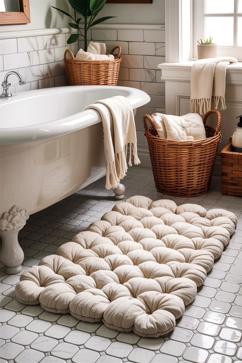 Cotton Tufted Bath Mat - 30 bath mat ideas
