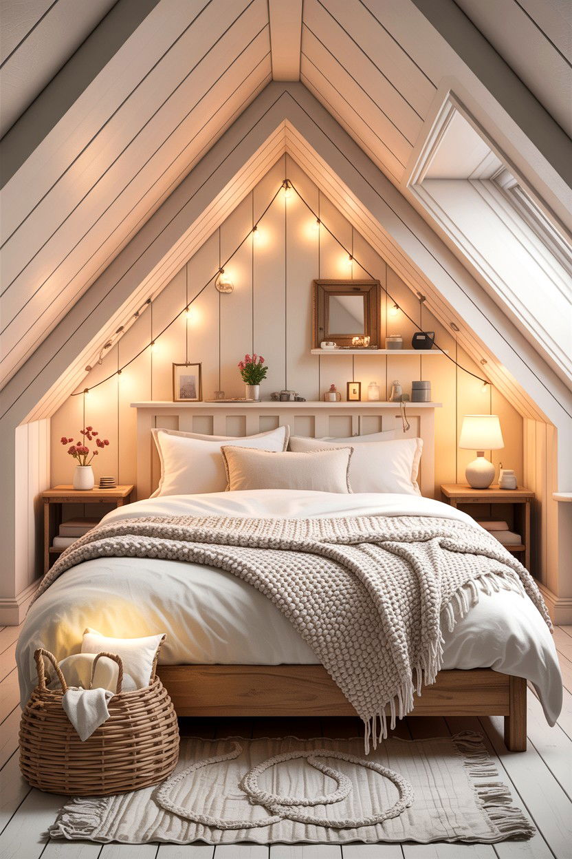 Cozy Attic Bedroom - 30 apartment bedroom ideas