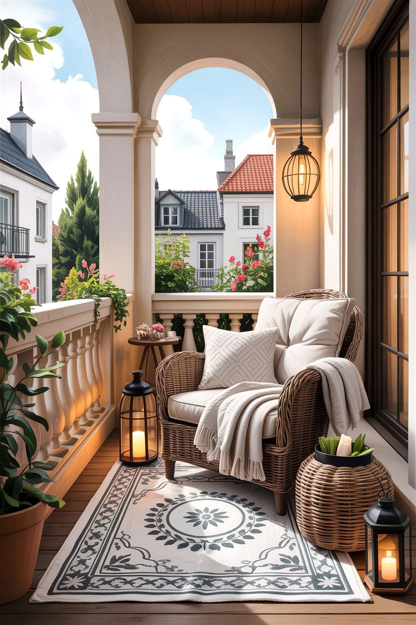 Cozy Bedroom Balcony - 30 bedroom with terrace ideas