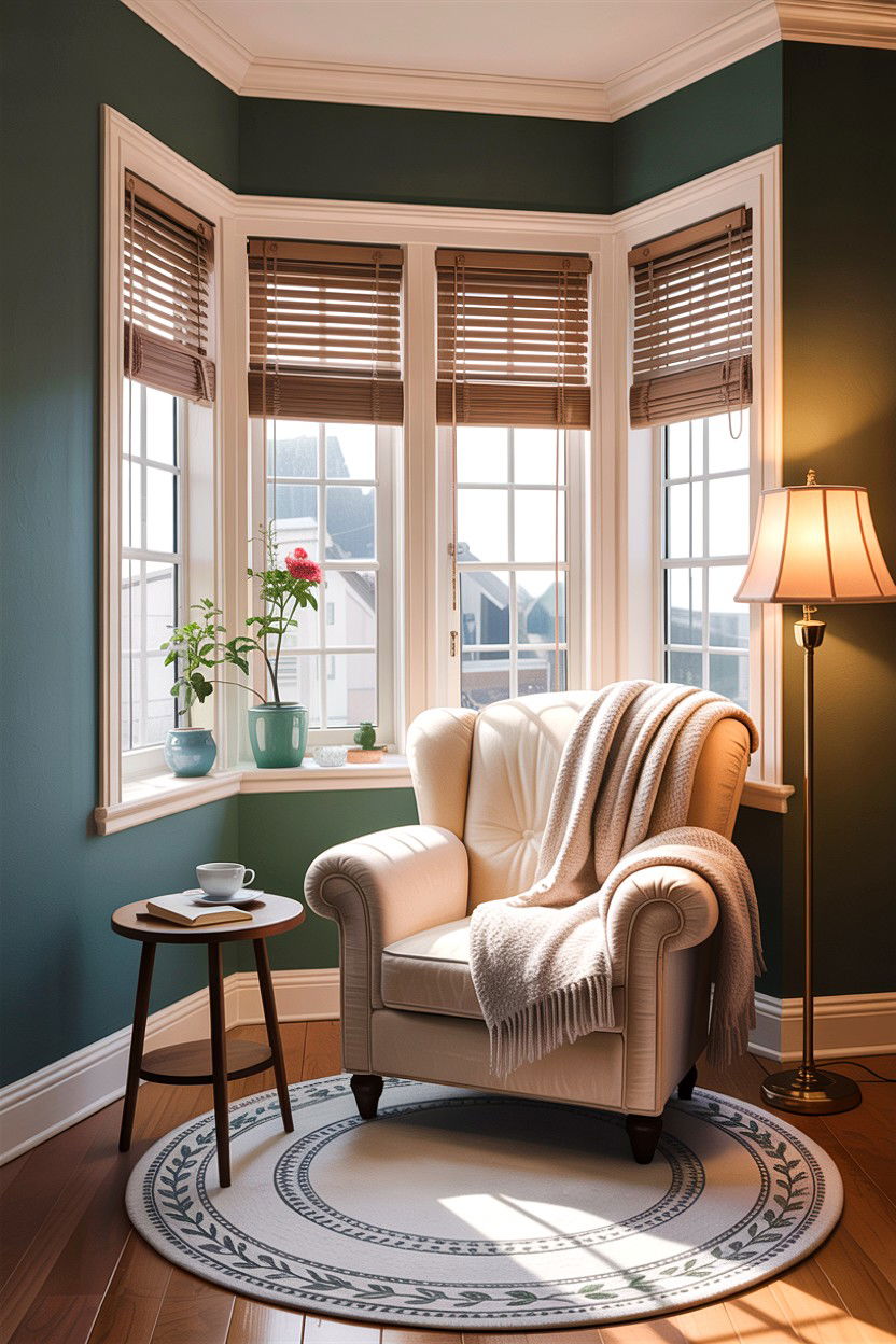 Cozy Bedroom Reading Nook - 30 first apartment bedroom ideas