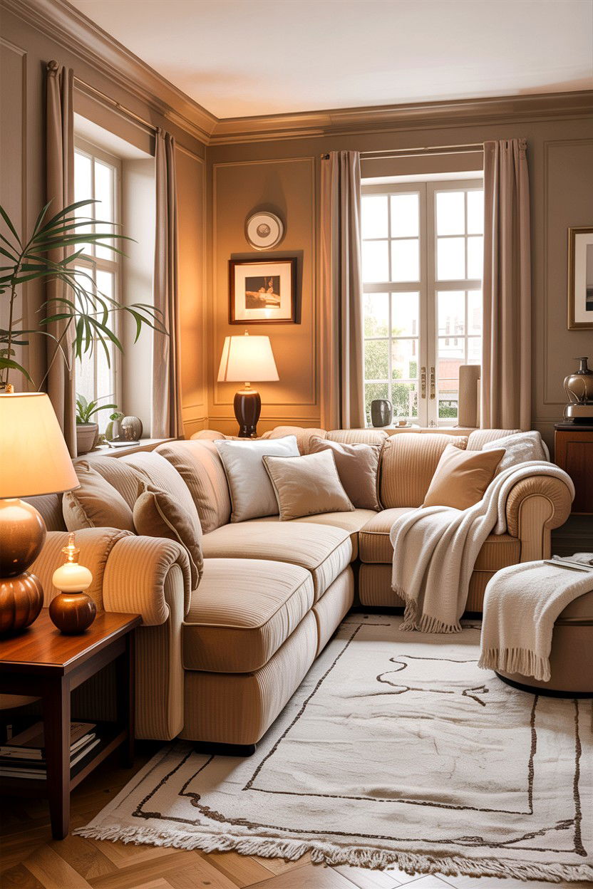 Cozy Beige Living Room - 30 all beige living room ideas