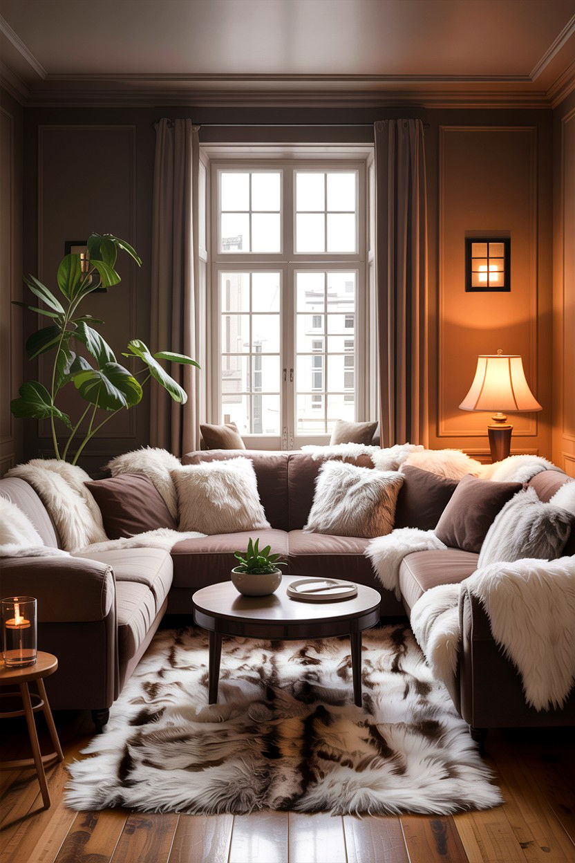 Cozy Faux Fur Living Room - 30 faux fur living room ideas
