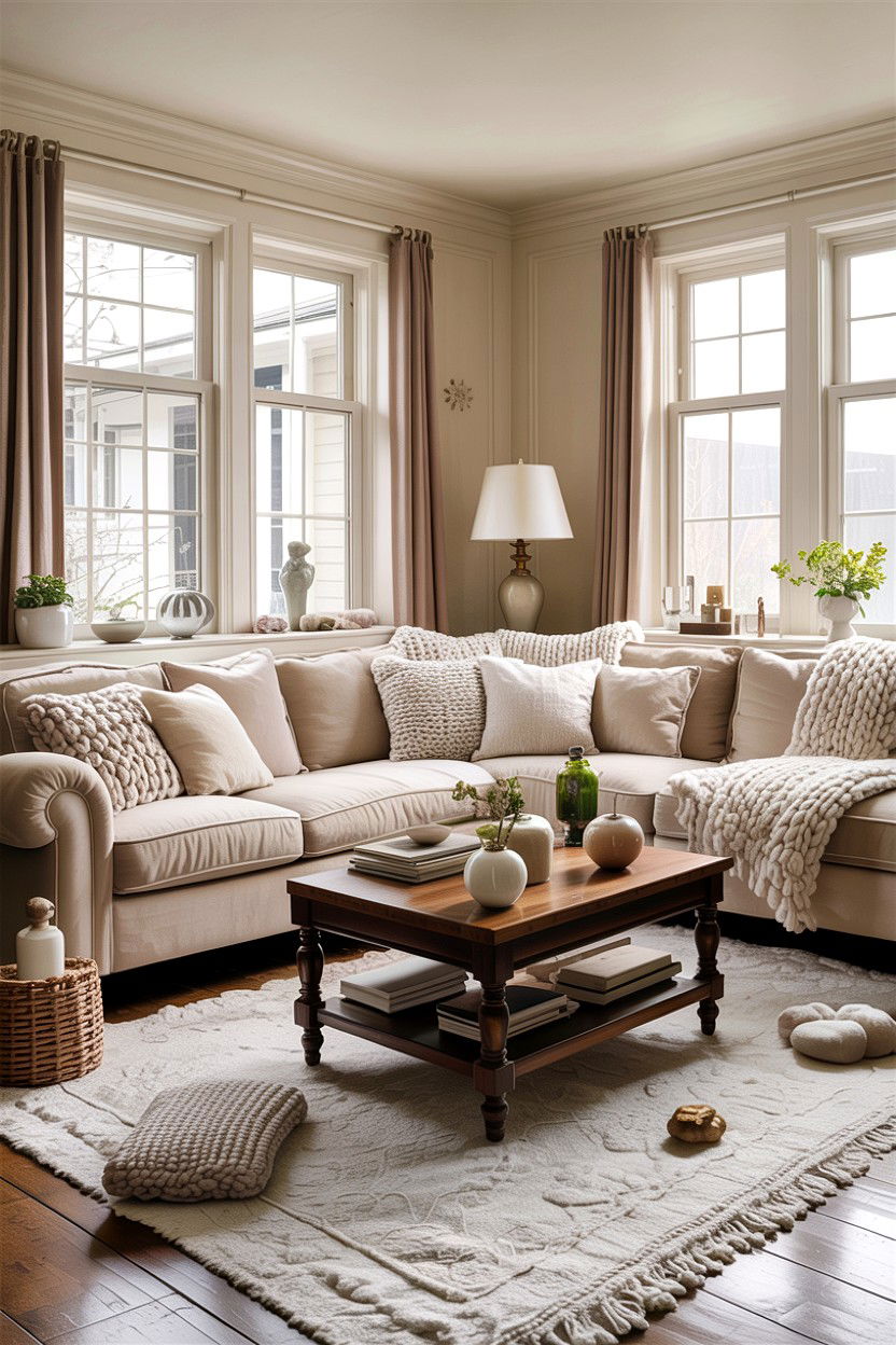 Cozy Hamptons living room - 30 hamptons living room ideas