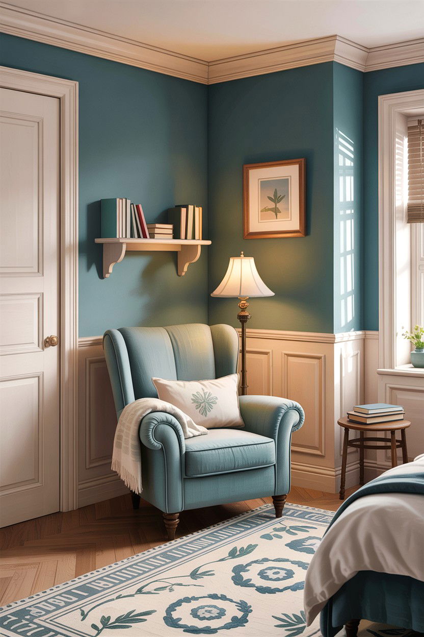 Cozy Reading Nook - 30 cheap bedroom ideas