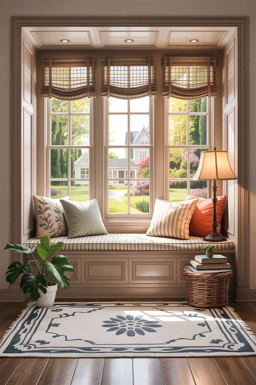 Cozy Window Seat Nook - 30 empty nester living room ideas