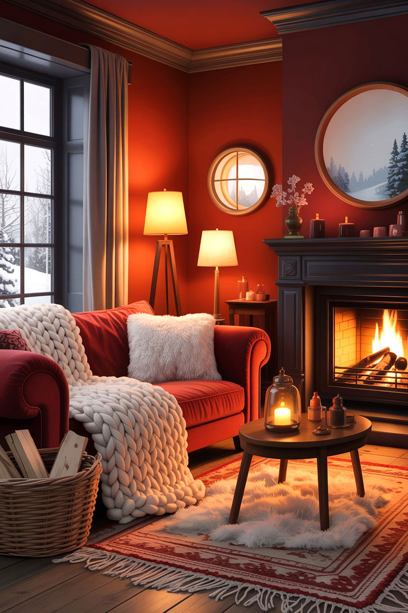 Cozy Winter Living Room - 30 New England living room ideas