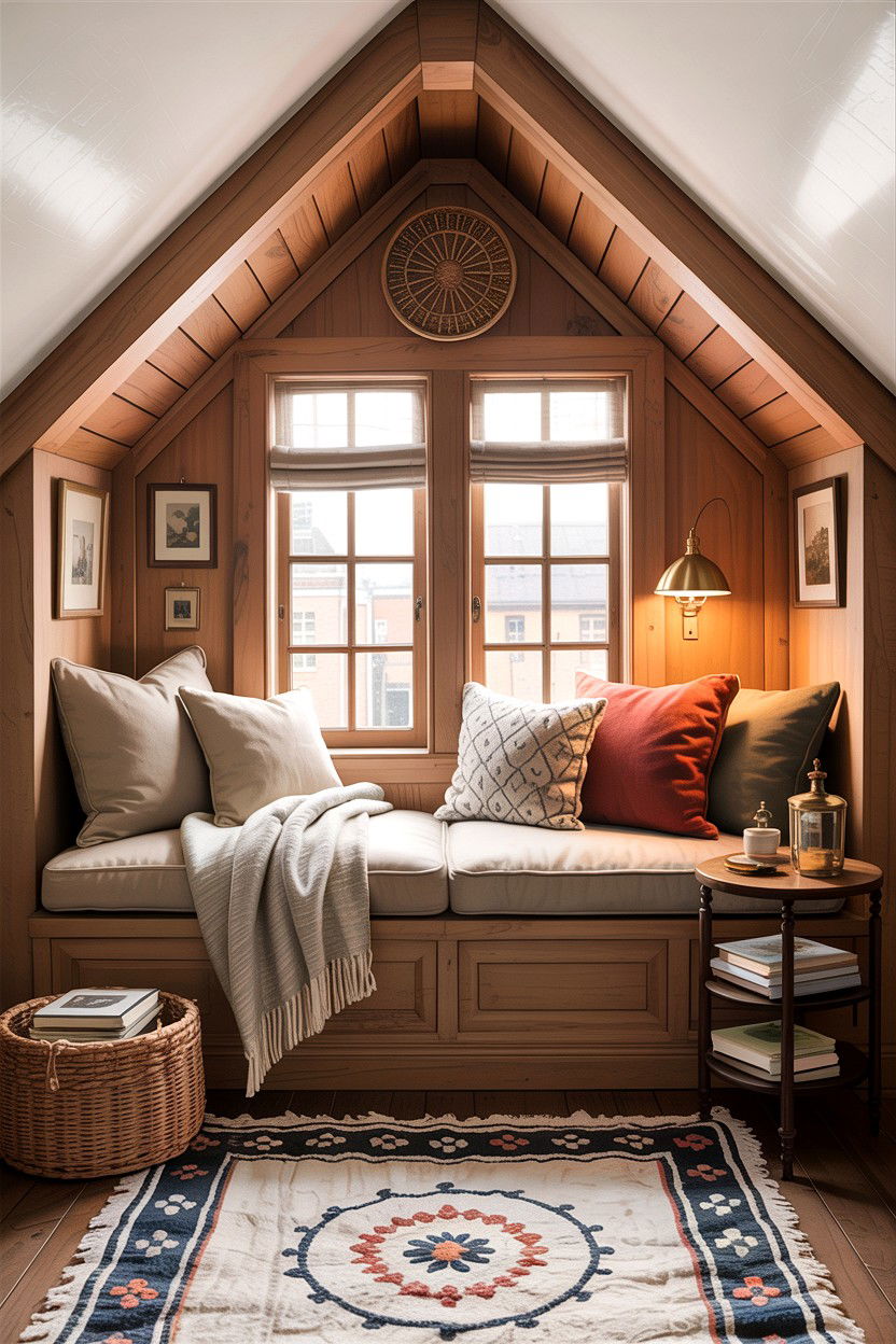 Cozy attic nook - 30 attic living room ideas