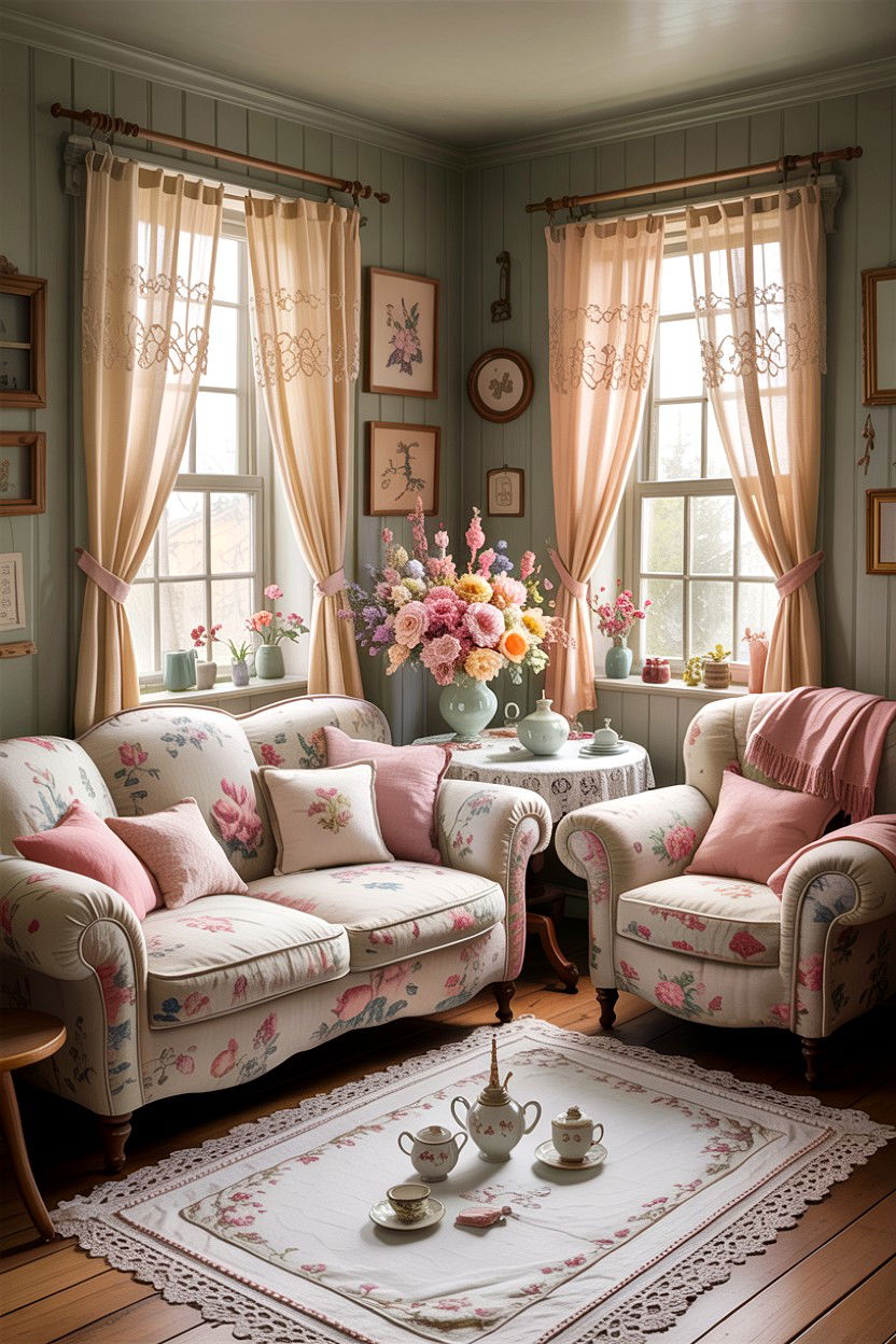 Cozy cottagecore living room - 30 cluttercore living room ideas