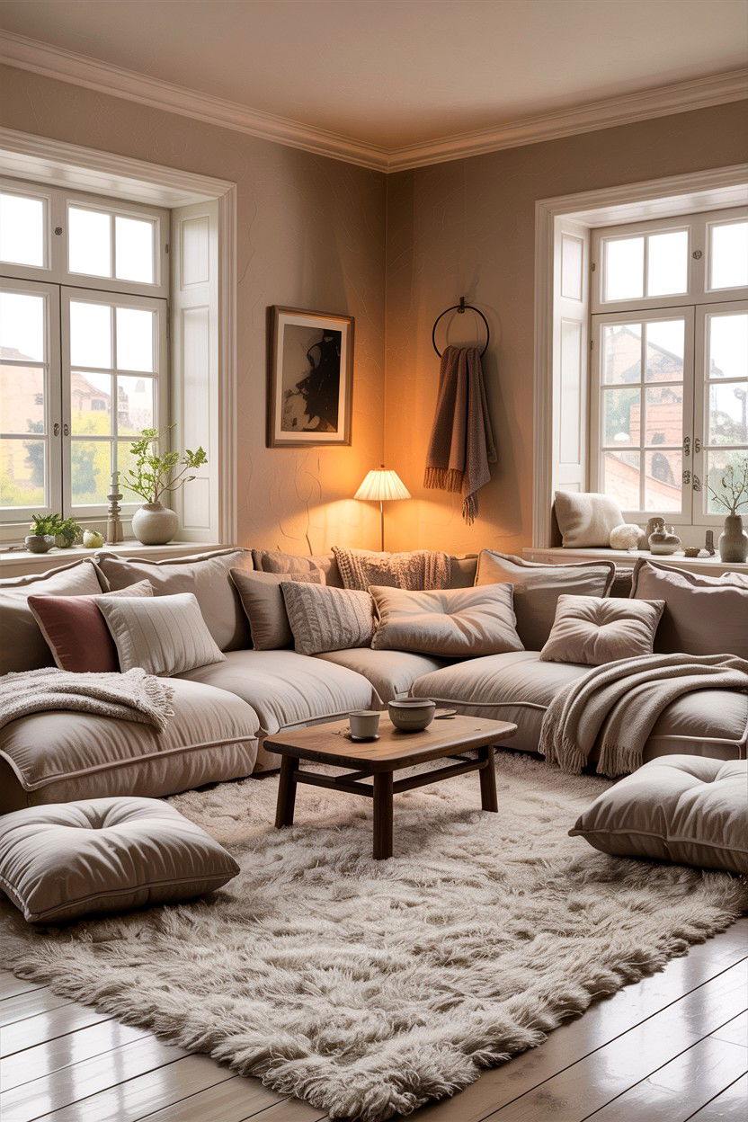 Cozy rustic beige living room - 30 rustic beige living room ideas