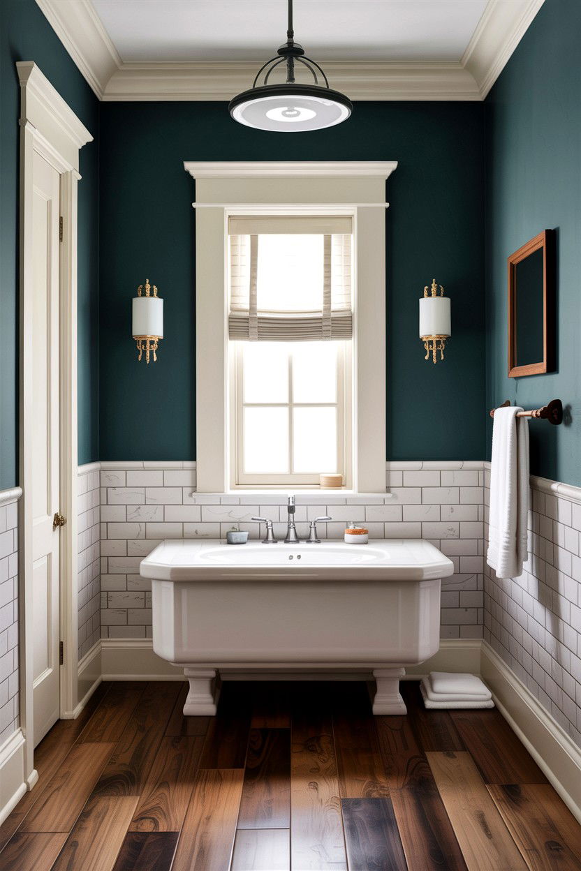 Craftsman Bathroom Baseboard - 30 bathroom baseboard ideas