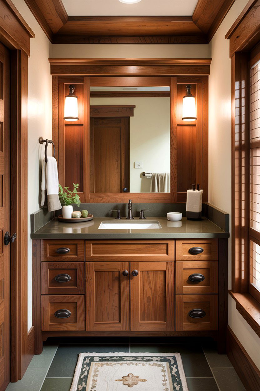 Craftsman bathroom vanity - 30 craftsman bathroom ideas