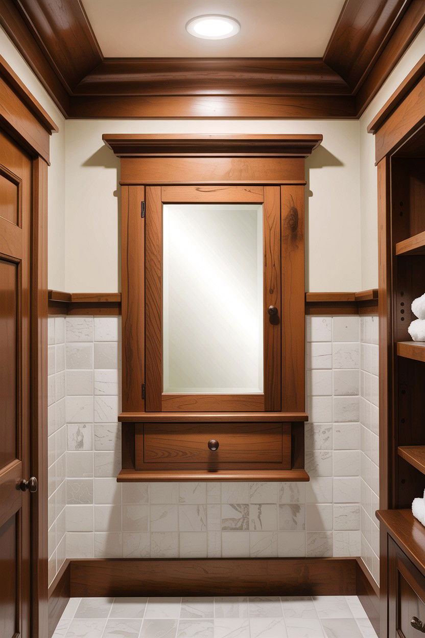 Craftsman medicine cabinet - 30 craftsman bathroom ideas