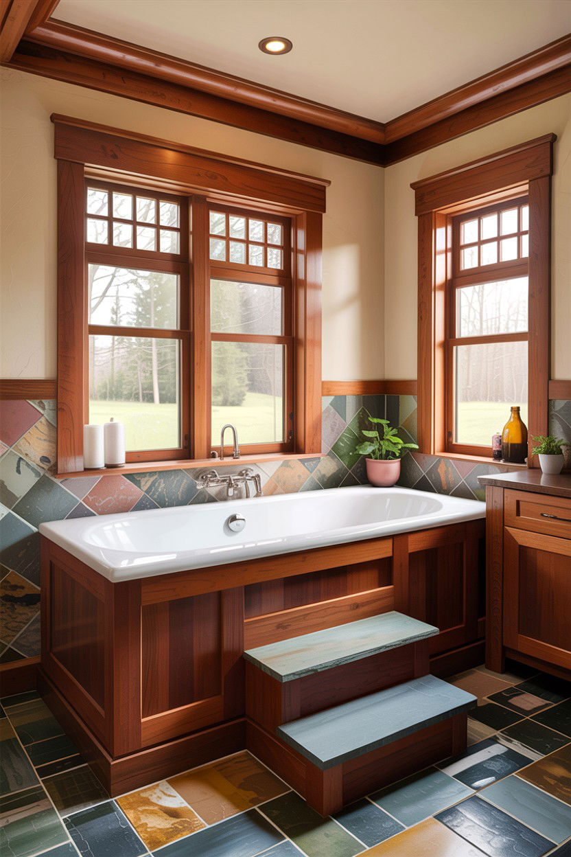 Craftsman soaking tub - 30 craftsman bathroom ideas