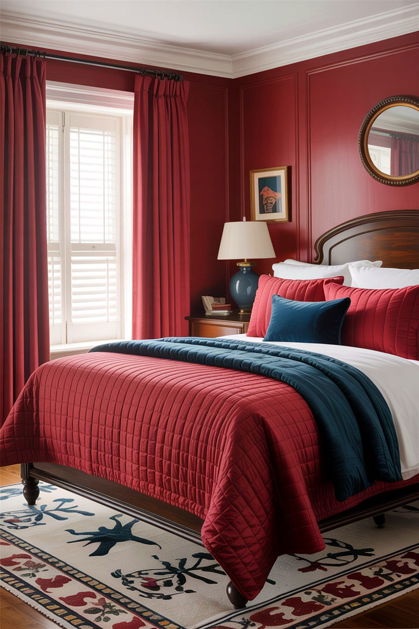 Cranberry Red Bedroom - 30 berry bedroom ideas