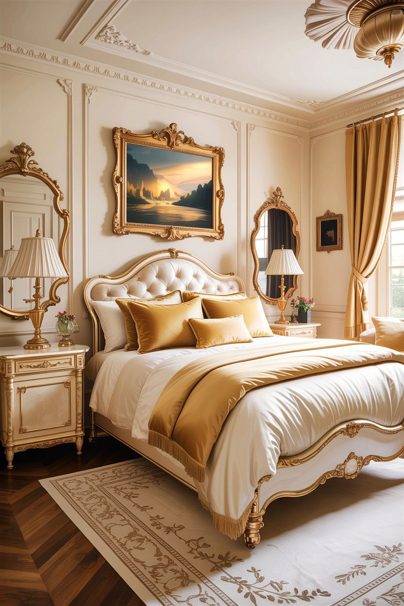 Cream And Gold Traditional Bedroom - 30 traditional cream bedroom ideas