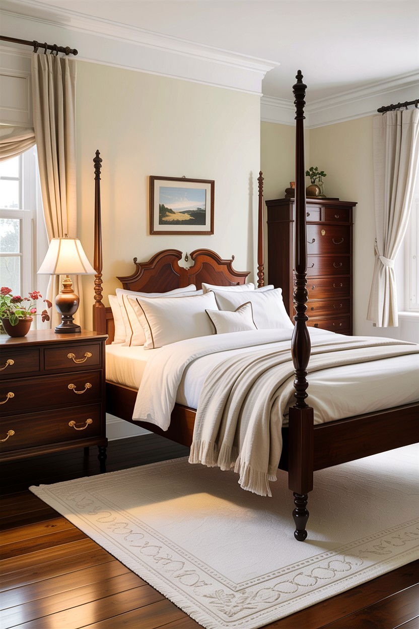 Cream Bedroom With Dark Wood Furniture - 30 traditional cream bedroom ideas