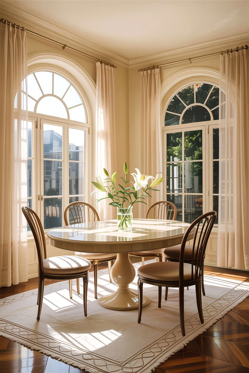 Cream Dining Room With Natural Light - 30 warm cream dining room ideas