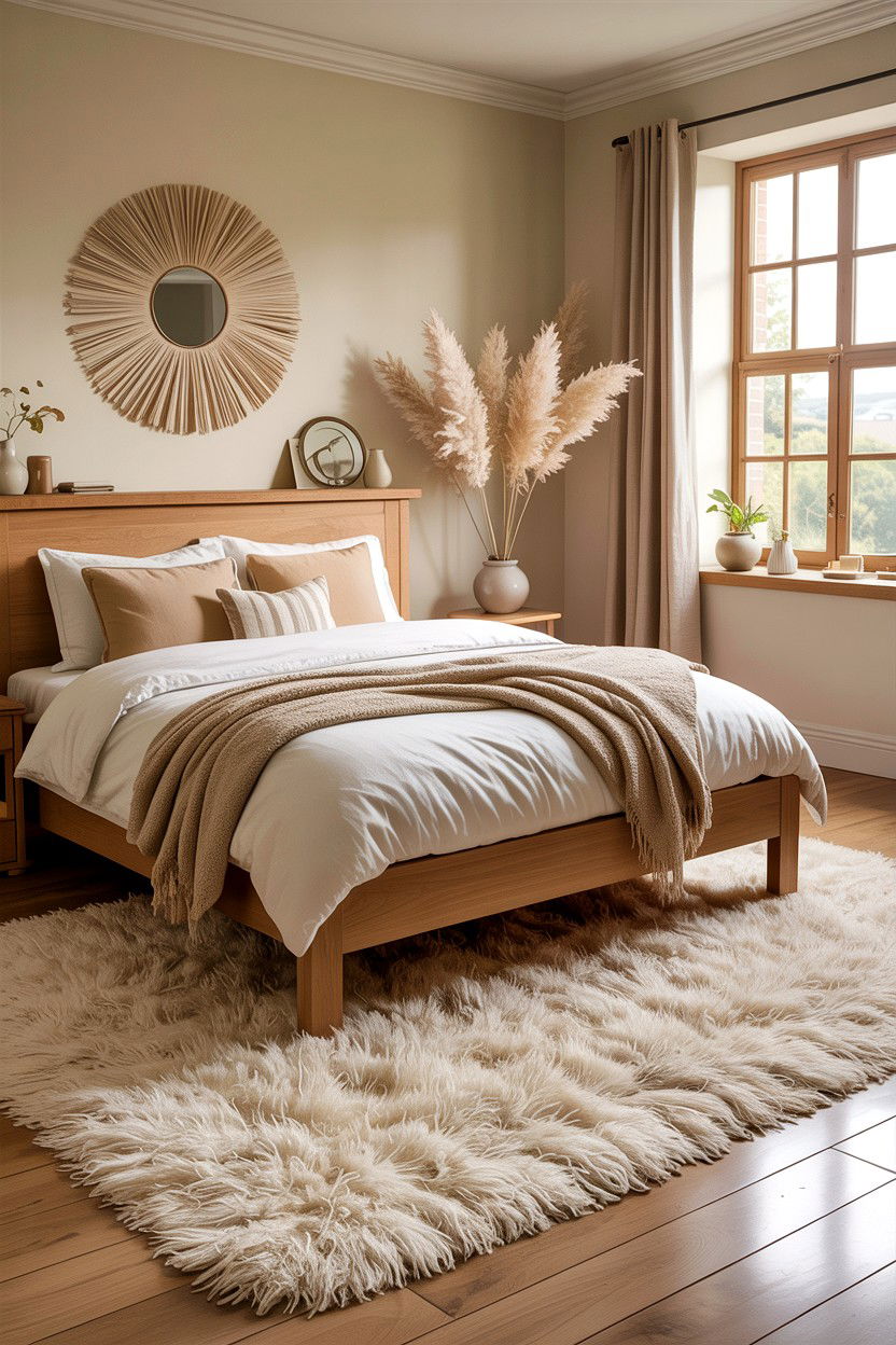 Cream Shag Rug - 30 bedroom shag rugs