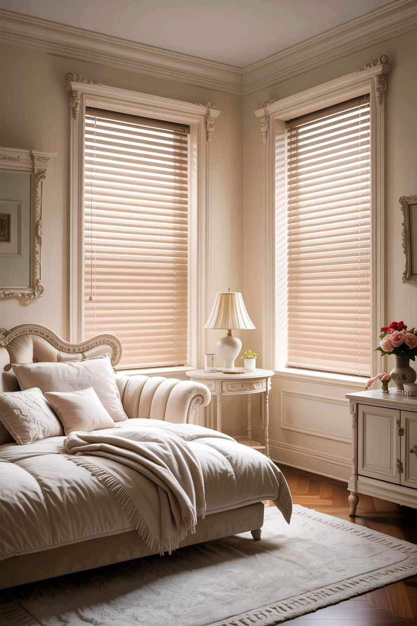 Cream Venetian Blinds - 30 bedroom venetian blinds