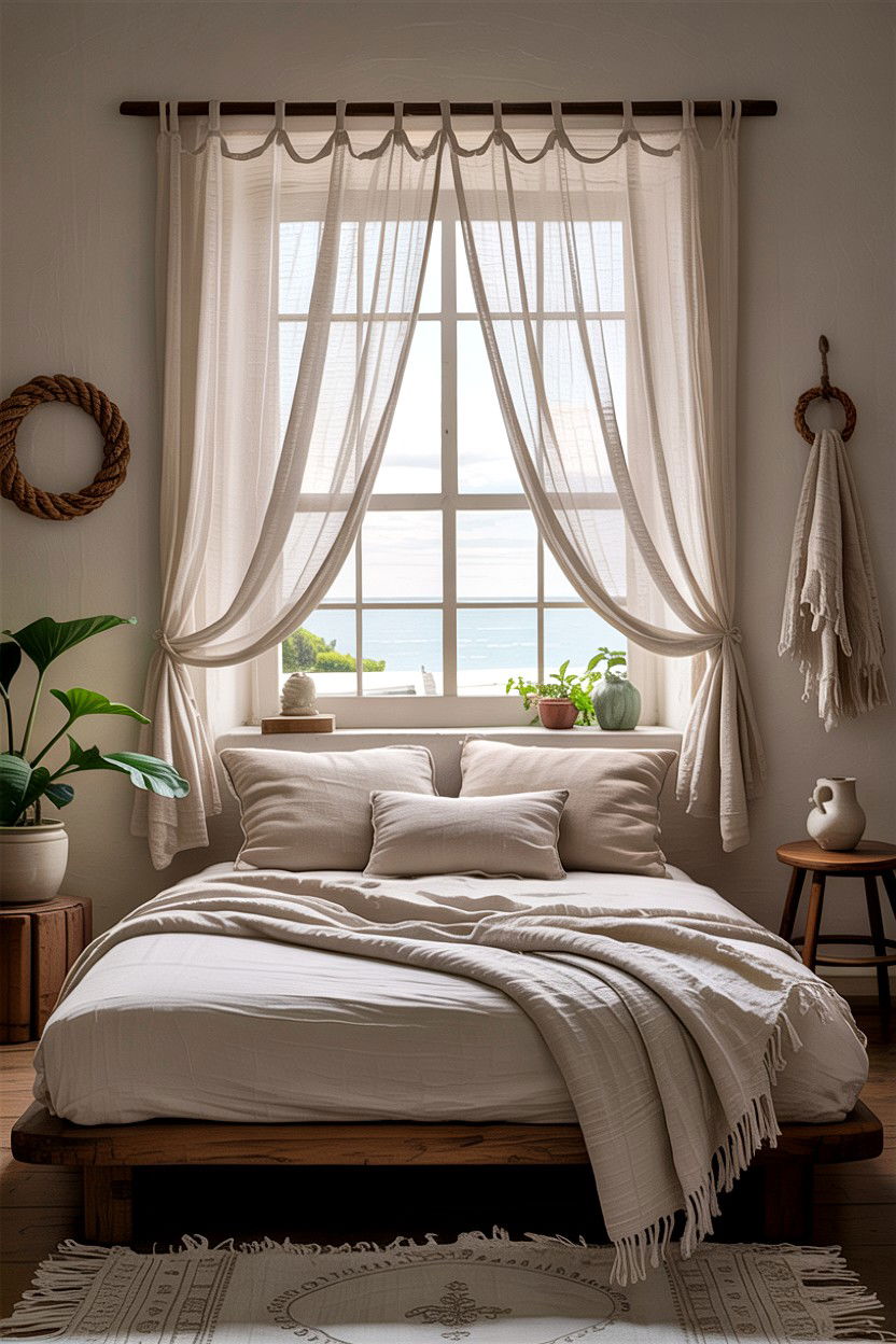 Crinkled Sheer Curtains - 30 bedroom sheer curtains