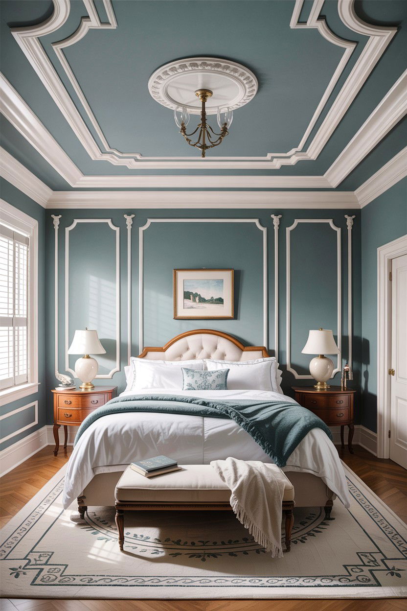 Crown Molding - 30 bedroom ceiling designs