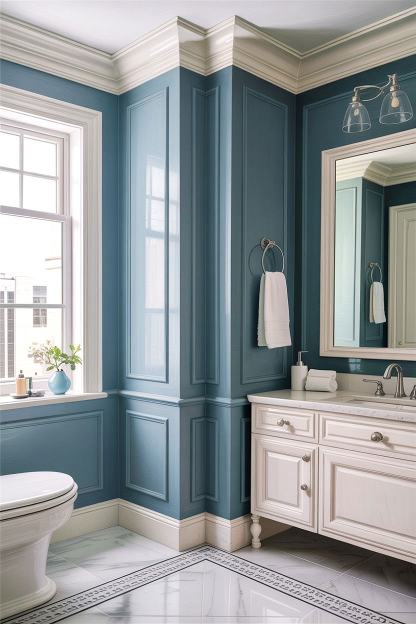 Crown Molding - 30 bathroom architectural detail ideas