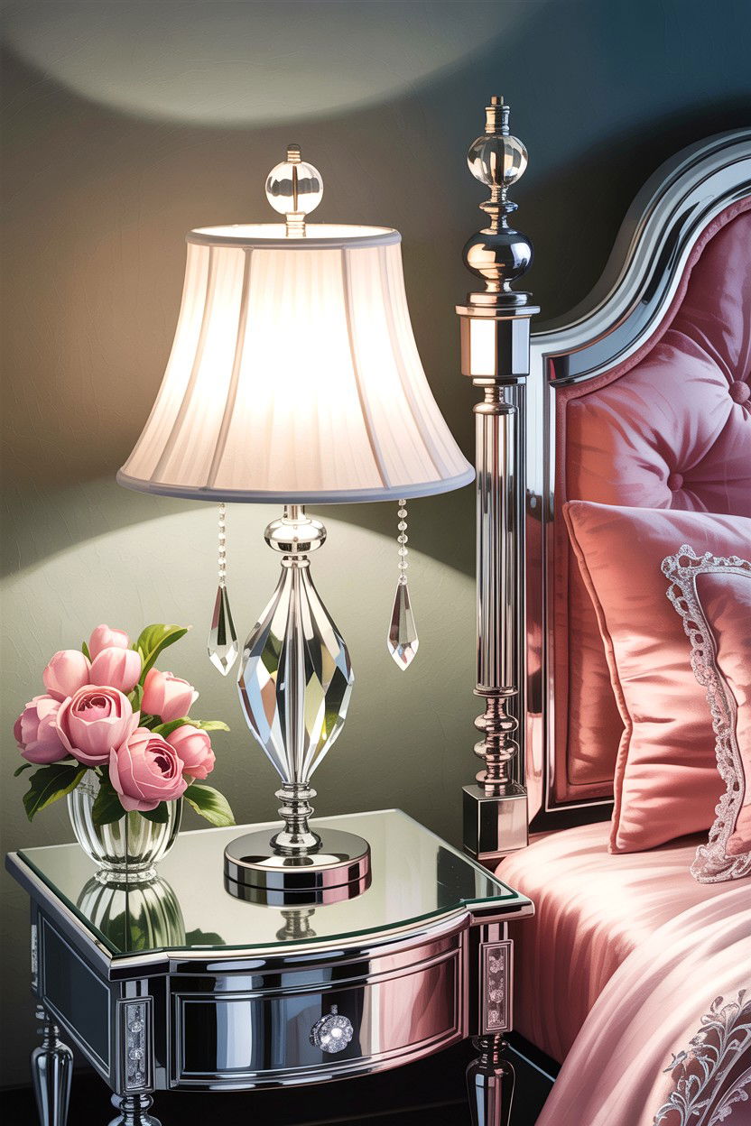 Crystal Bedside Lamp - 30 bedroom bedside lamps