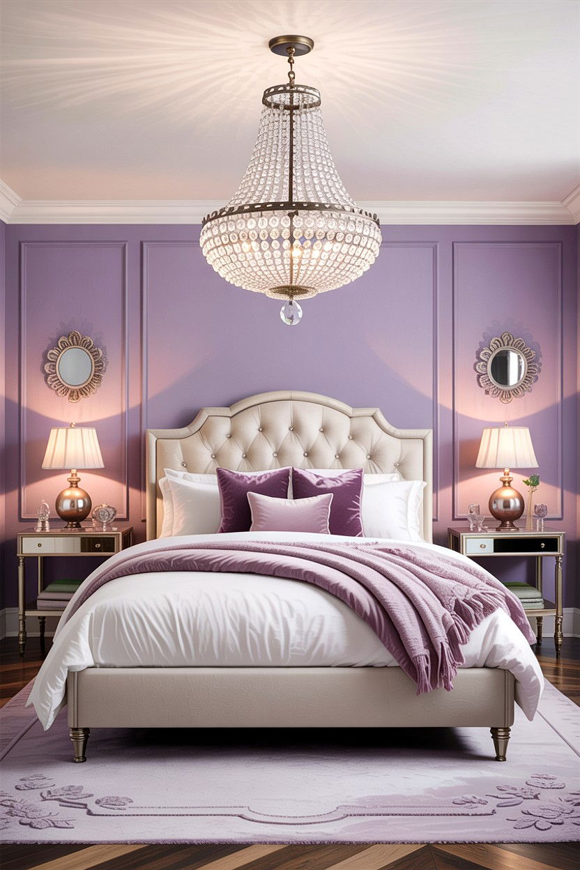 Crystal Chandelier Bedroom - 30 Hollywood bedroom ideas