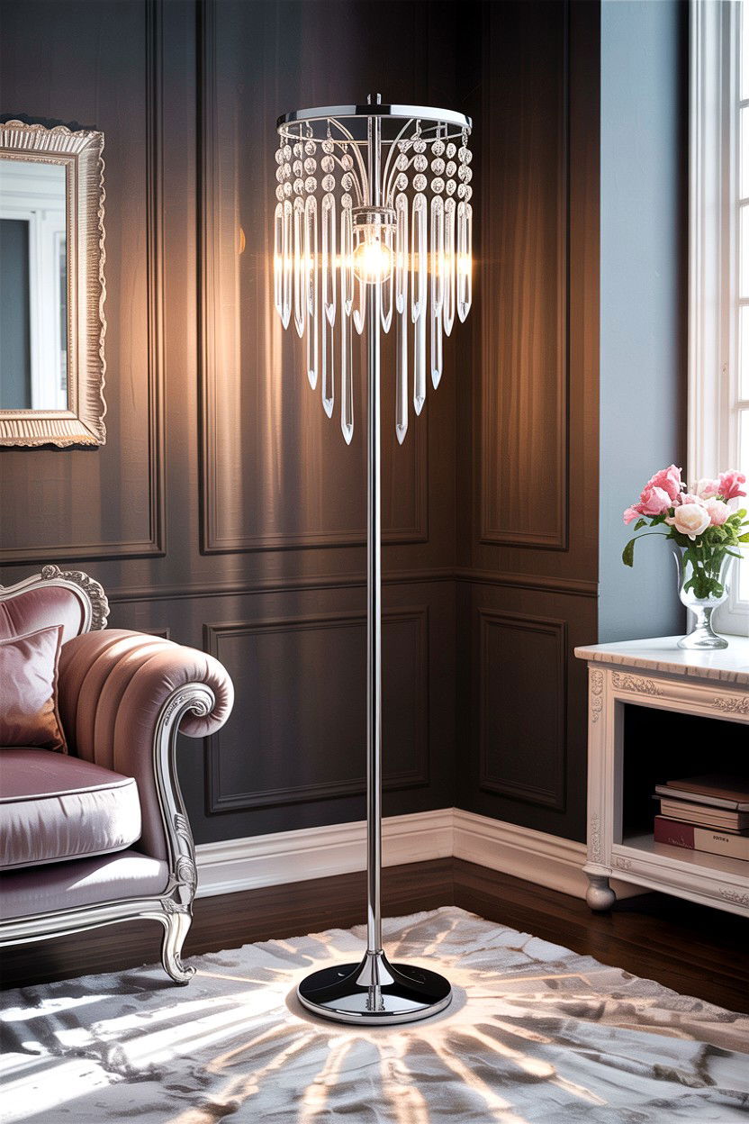 Crystal Floor Lamp - 30 bedroom floor lamps
