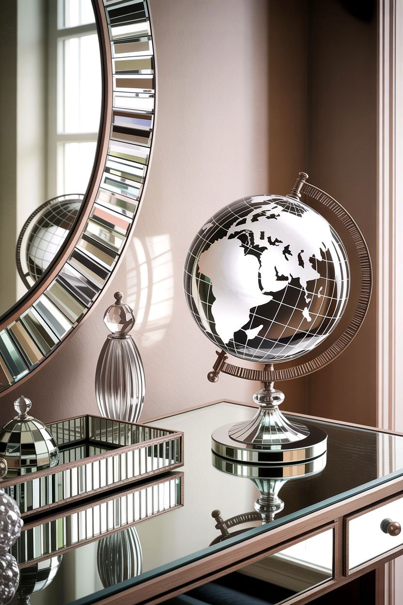 Crystal Globe Table Accent - 30 bedroom globes