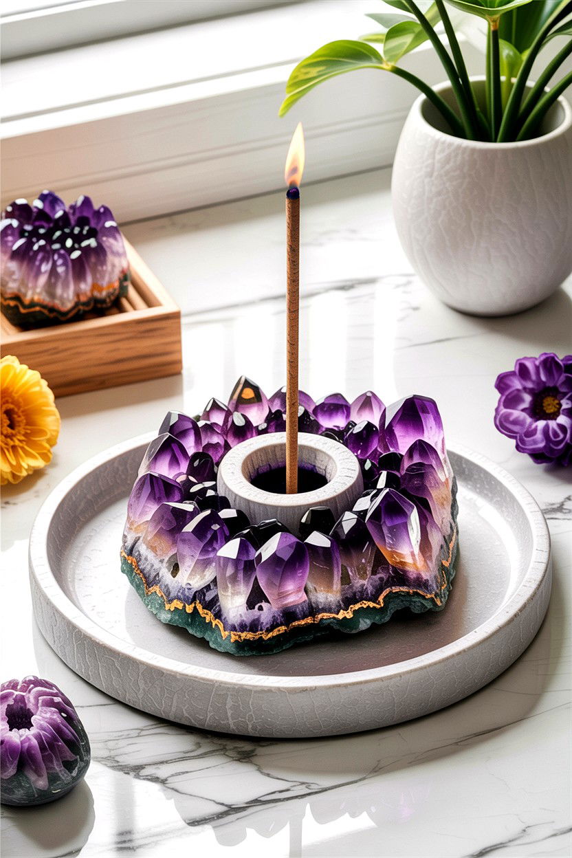 Crystal Incense Holder - 30 bedroom incense holders