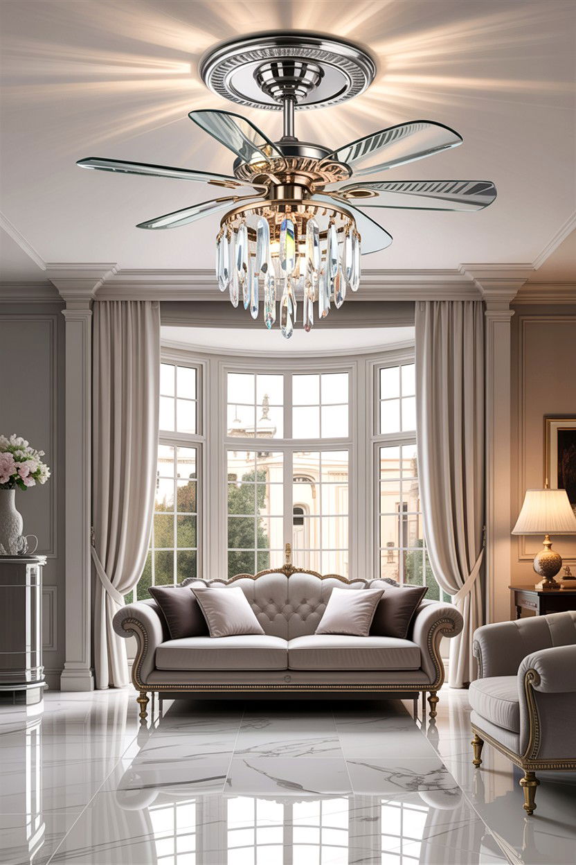Crystal ceiling fan - 30 living room fans