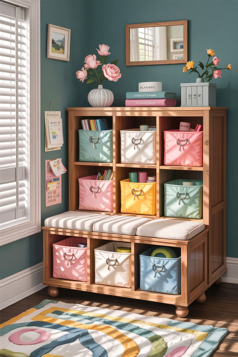 Cubby storage bench - 30 bedroom storage benches