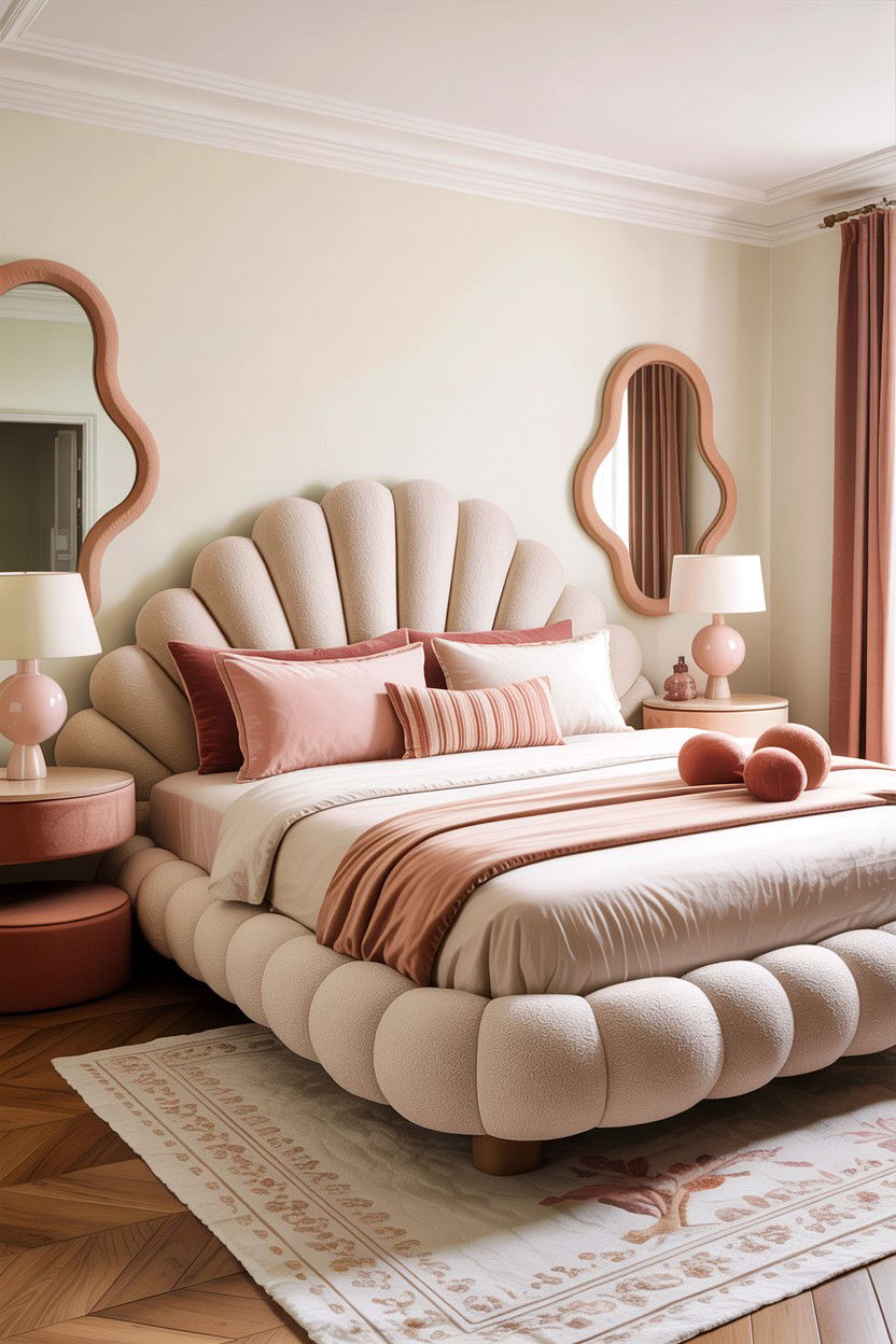 Curved Headboard Bedroom - 30 bedroom bed ideas