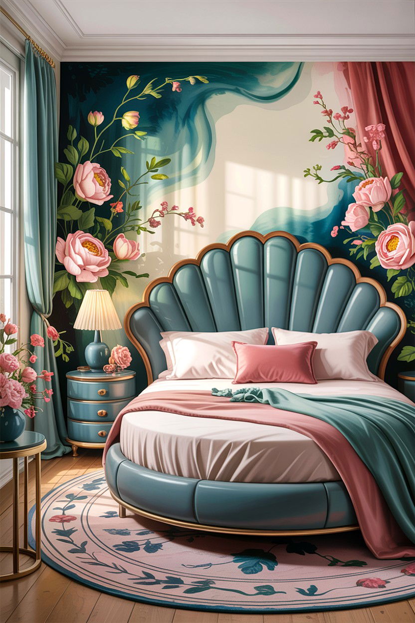 Curved Leather Headboard - 30 bedroom leather headboards